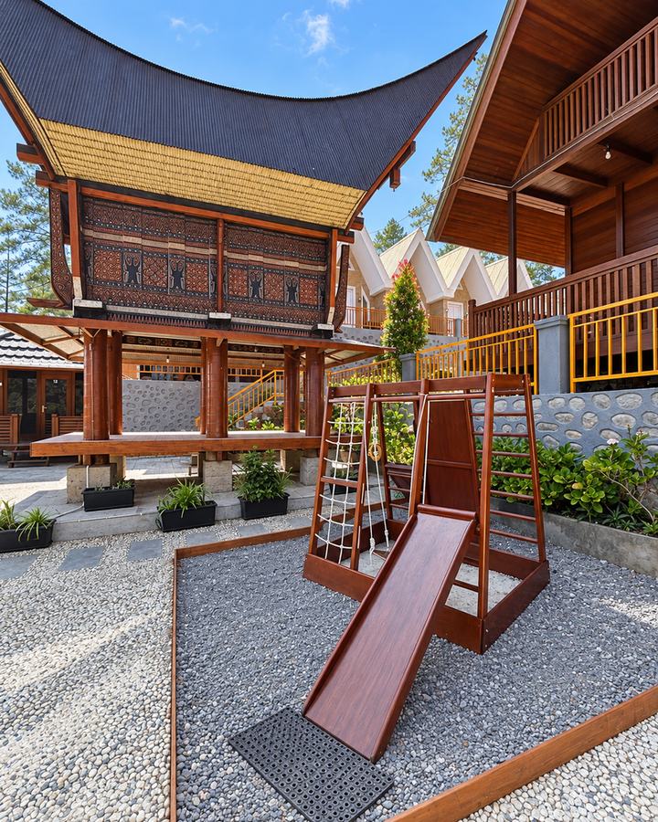 Children's playground at D'Pines Peak Villa Malino